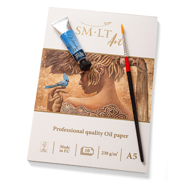 Склейка для масла PRO CREATE 230г/м2 10л белая льняная бумага SM-LT Art