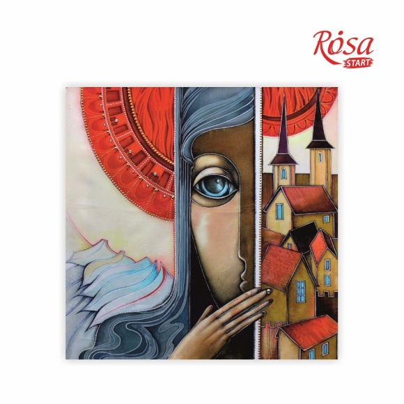 Полотно на картоне с контуром О едином и быстротечном А. Навроцкой 30×30 ROSA START