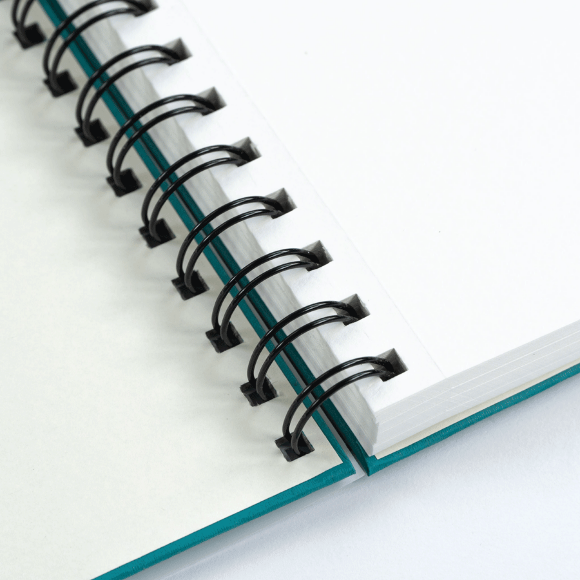 A5 Unica by Fabriano spiral watercolor notebook, 250g/m2, 32 sheets, white paper, Turquoise, ROSA Gallery