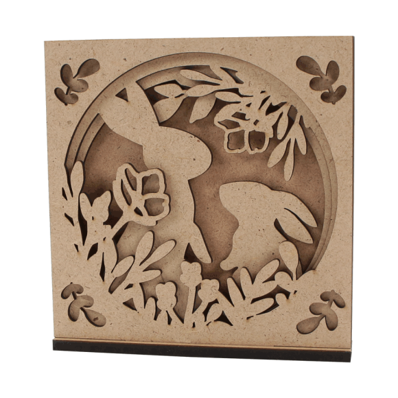 3D composition on a stand "Bunny" No. 2 fiberboard 15x2x16 cm ROSA TALENT