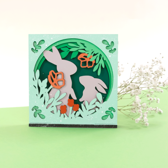 3D composition on a stand "Bunny" No. 2 fiberboard 15x2x16 cm ROSA TALENT