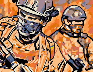 Картина по номерам "Бесстрашные воины" 35×45см ROSA START