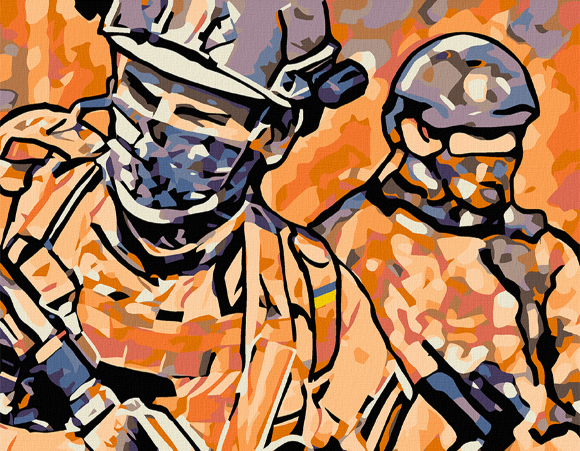 Картина по номерам "Бесстрашные воины" 35×45см ROSA START