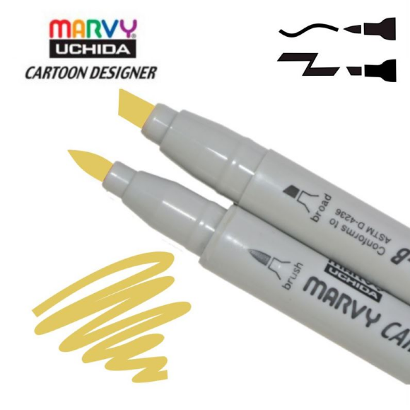 Маркер двухсторонний Охра золотистая 1900B-S Marvy Маркер двухсторонний Охра золотистая 1900B-S Marvy