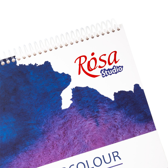Скетчбук для акварели на спирали А5 Фиолетовая 200г/м2 32л белая бумага ROSA Studio