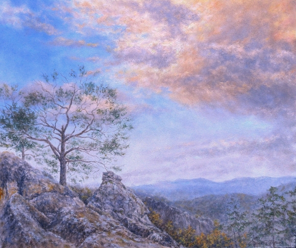 Картина Карпаты, Скалы Довбуша, художник Негребецкий Сергей