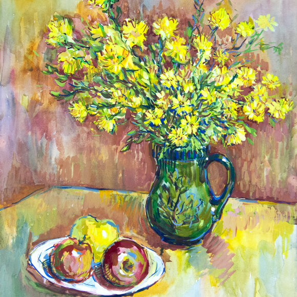 Акварель Натюрморт с яблоками, художник Курилко Ирина Акварель Натюрморт с яблоками, художник Курилко Ирина