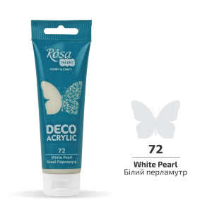 Акрил для декора Белый (72) перламутр 75мл ROSA Talent Акрил для декора Белый (72) перламутр 75мл ROSA Talent