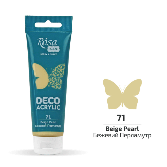 Акрил для декора Белый (72) перламутр 75мл ROSA Talent