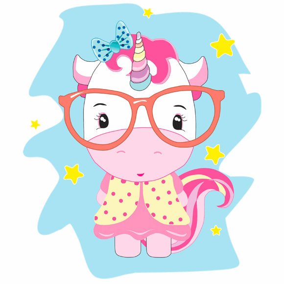 Полотно на картоне с контуром Умная единорожка 20х20 хлопок акрил Arteo Полотно на картоне с контуром Умная единорожка 20х20 хлопок акрил Arteo