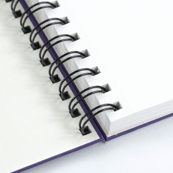Unica by Fabriano A5 Spiral Watercolor Notebook, 250g/m2, 32 sheets, White Purple Paper, ROSA Gallery