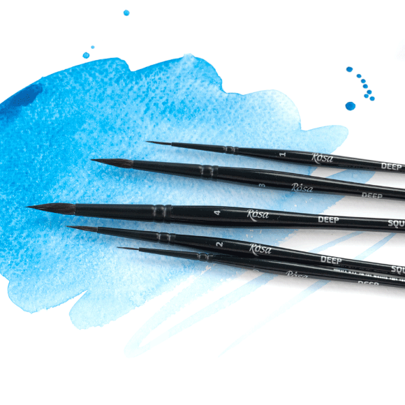 Кисть белка круглая DEEP 198 №0 короткая ручка ROSA