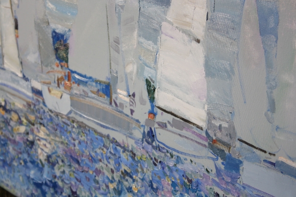 Картина Яхты в море, художник Дулин Егор