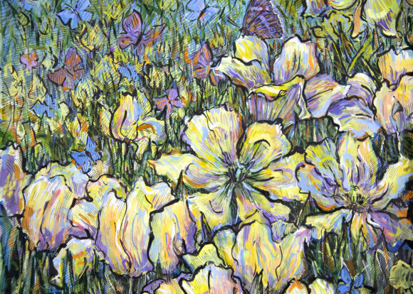 Watercolor Butterflies, artist Kurilko Irina - sold Watercolor Butterflies, artist Kurilko Irina - sold
