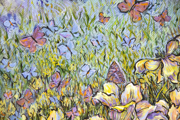 Watercolor Butterflies, artist Kurilko Irina - sold Watercolor Butterflies, artist Kurilko Irina - sold