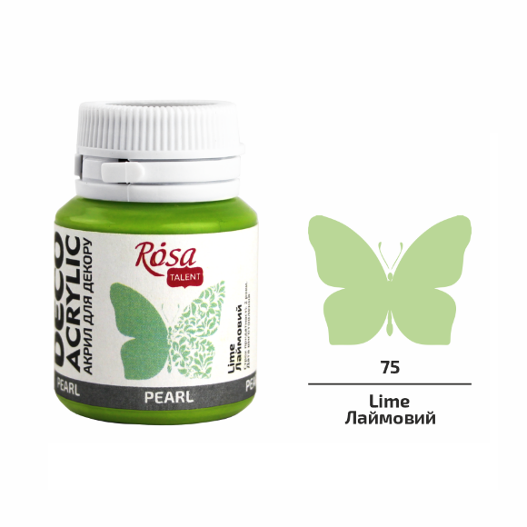 Акрил для декора Белый (72) перламутр 20 мл ROSA Talent