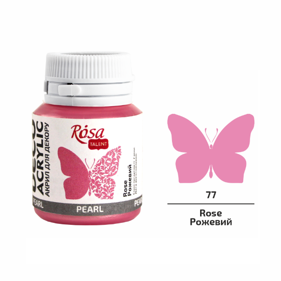 Акрил для декора Белый (72) перламутр 20 мл ROSA Talent
