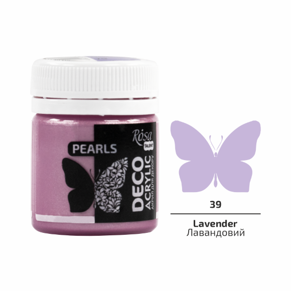 Акрил для декора Белый (72) перламутр 20 мл ROSA Talent