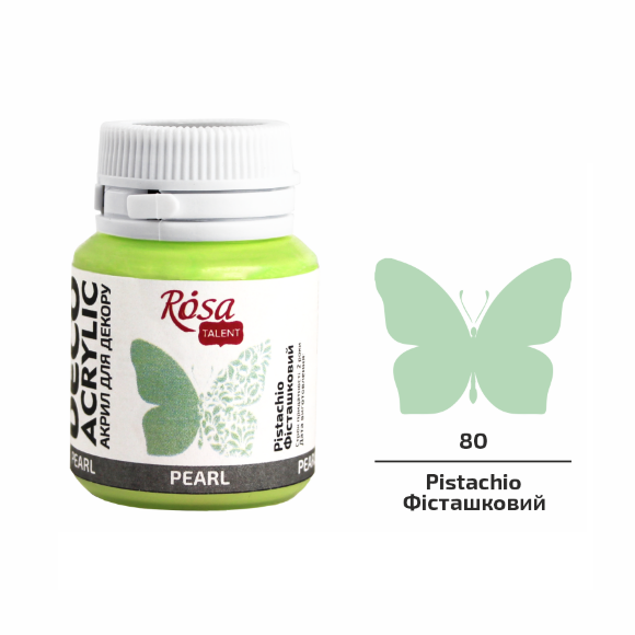 Акрил для декора Белый (72) перламутр 20 мл ROSA Talent