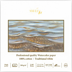 Склейка для акварели PRO CREATE Square (28х28 см) 300г/м2 10л белая бумага SM-LT Art