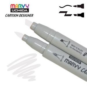 Маркер двусторонний Серебряно-серый 1900B-S Marvy