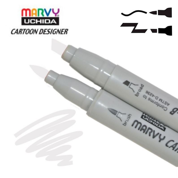 Маркер двусторонний Серебряно-серый 1900B-S Marvy Маркер двусторонний Серебряно-серый 1900B-S Marvy