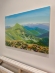 Painting Shpytsi and Rebra Peaks, artist Nina Lytvyn