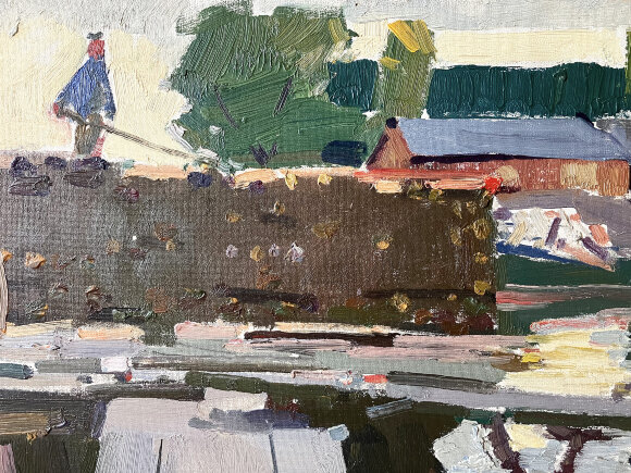 Painting Lesozavod, artist Kokin Mikhail