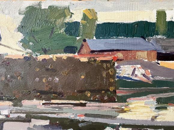 Painting Lesozavod, artist Kokin Mikhail