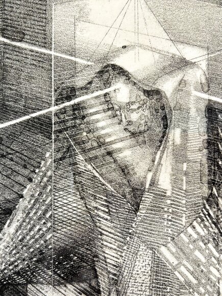 Lithograph Ascent, artist Yurii Charyshnikov