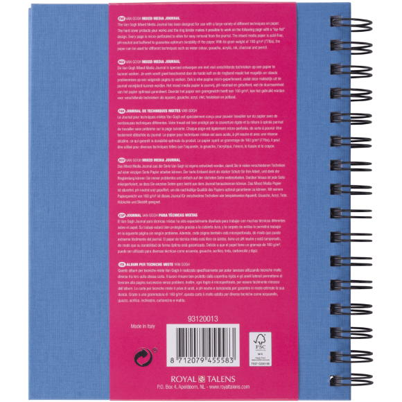 Альбом на спирали Van Gogh mixed media 160г/м2 50л Royal Talens