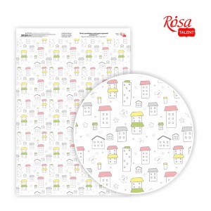 Бумага дизайнерская односторонняя„Sweet Girl“ 1 21х29,7см глянцевая 250г/м2 ROSA TALENT