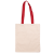 Cotton bag 38x42cm, red handle 70cm, unbleached cotton 220 g/m2, ROSA Talent