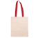 Cotton bag 38x42cm, red handle 70cm, unbleached cotton 220 g/m2, ROSA Talent