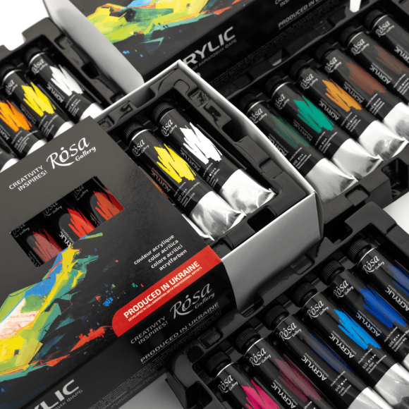 Набор акриловых красок 18х20мл блистер ROSA Gallery