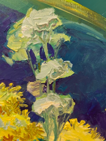 Painting St. John's Wort, artist Nina Lytvyn