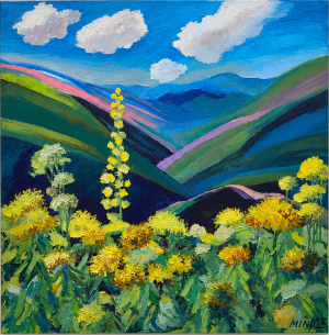 Painting St. John's Wort, artist Nina Lytvyn