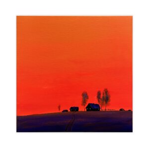 Картина Перший сніг ввечері, художник Кузьменко Ігор