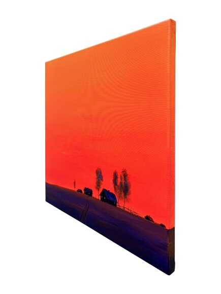 Картина Перший сніг ввечері, художник Кузьменко Ігор Картина Перший сніг ввечері, художник Кузьменко Ігор