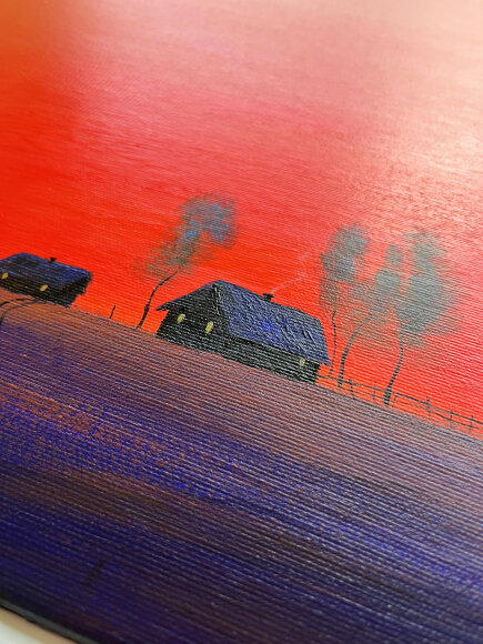 Картина Перший сніг ввечері, художник Кузьменко Ігор Картина Перший сніг ввечері, художник Кузьменко Ігор