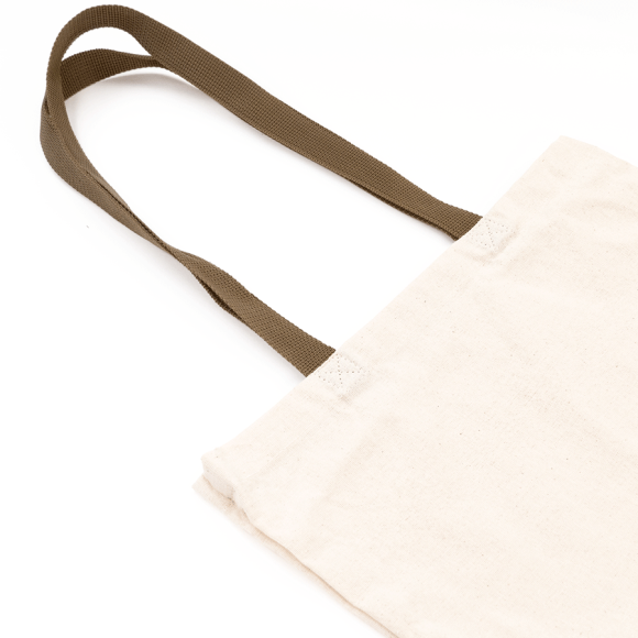 Сумка з бавовни 38х42см ручка хакі 70см невибілена бавовна 220 г/м2 ROSA Talent