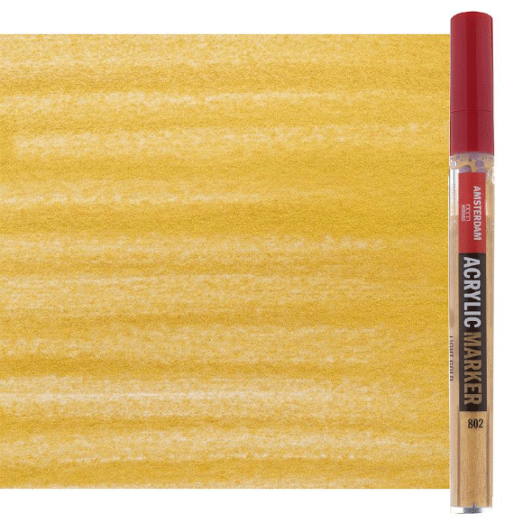 Маркер акриловый AMSTERDAM, (802) Золотой светлый, 3-4мм, Royal Talens