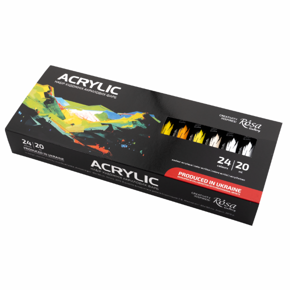 Набор акриловых красок 24х20мл блистер ROSA Gallery