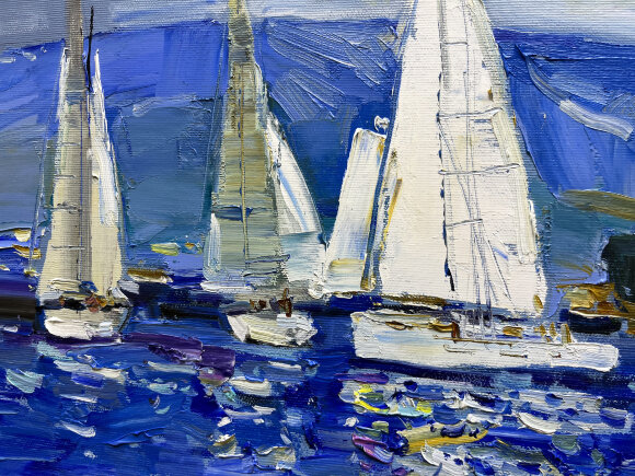 Painting Regatta, artist Yehor Dulin