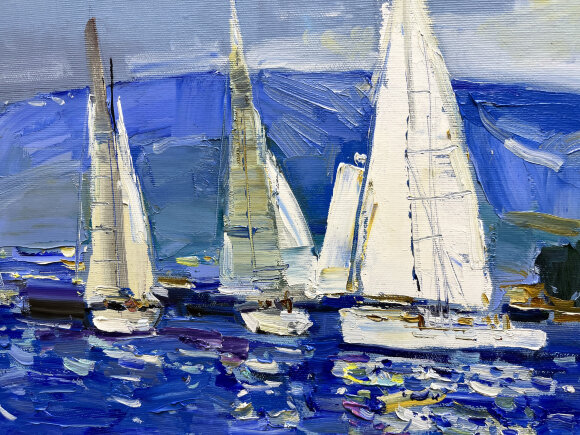 Painting Regatta, artist Yehor Dulin
