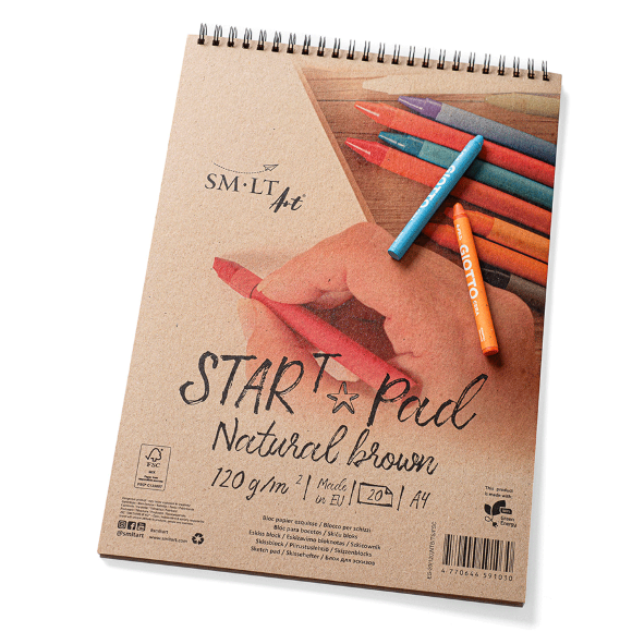 Альбом для эскизов на спирали STAR T (Kraft) А4 125г/м2 20л коричневый SM-LT Art Альбом для эскизов на спирали STAR T (Kraft) А4 125г/м2 20л коричневый SM-LT Art