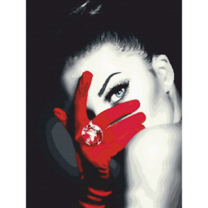 Полотно на картоне с контуром Lady 30х40 хлопок акрил ROSA START