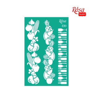 Трафарет многоразовый самоклеющийся №330 Бордюрный 13x20см Recipe book ROSA Talent