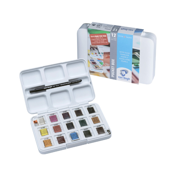 Набор акварельных красок VAN GOGH Pocket box 12цв