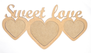 Заготовка рамка "Sweet Love" МДФ 37х20см Заготовка рамка "Sweet Love" МДФ 37х20см